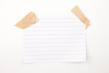 Blank page with adhesive tape