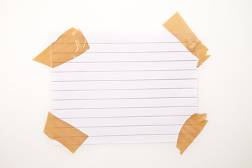 Blank page with adhesive tape