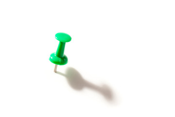 Green pushpin