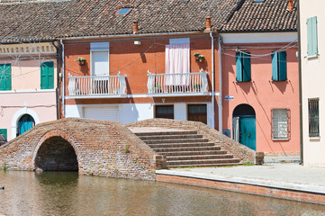 Sisti Bridge. Comacchio. Emilia-Romagna. Italy.