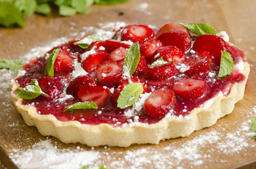 Strawberries and cream tart