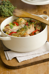 Chicken and chorizo rice pot