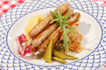 sausages with cabbage