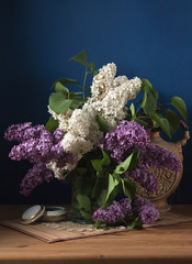 still life with lilac flowers
