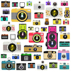 retro camera pattern