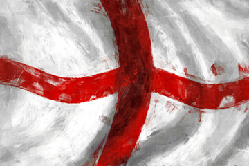 Flag of England abstract painting background