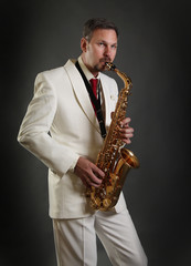 Fototapeta premium with saxophone