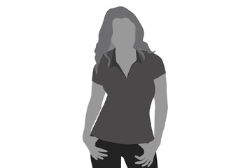 t-shirt vorlage vector woman