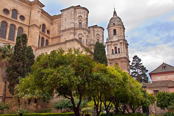 Fototapeta na wymiar Malaga Cathedral, Andalucia, Spain