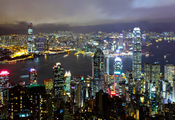 Obraz premium Hong Kong at night