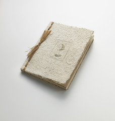 notebook closed in natural materials - quaderno chiuso