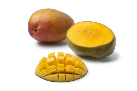Whole and half Mango