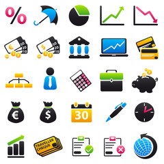 economic Color & Black Icons