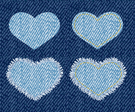 Denim Heart Patch.