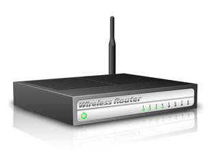 Wireless Router 3D 2-nd ver with reflection