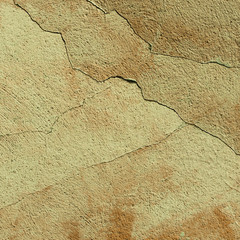Cracked olive wall texture background