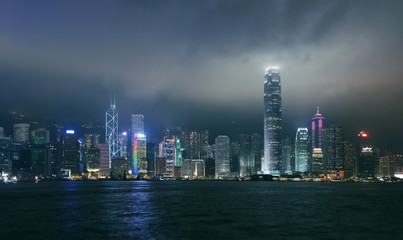 Fototapeta na wymiar Hong kong from vitoria bay
