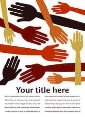 Hand pattern with copy space vector.