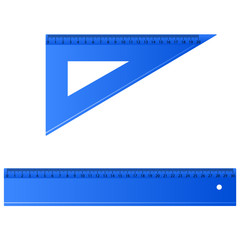 blue ruler vector illustration