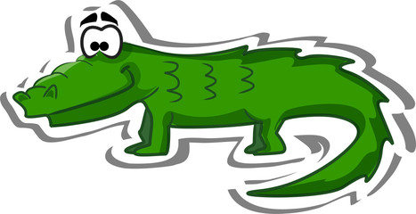 Смазливая мультфильм крокодил