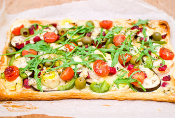 Tart with vegetables