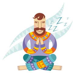 Vector image of yoga