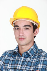 Young male builder