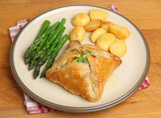 Chicken Encroute Pastry Parcel