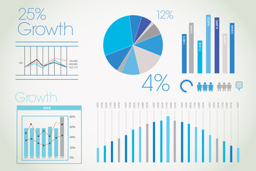 Modern blue infographic