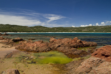 cote et littoral corse (la rondinara region de porto vecchio)