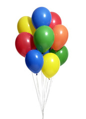 Fototapeta na wymiar kilka kolorowych balonów z clipping path