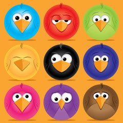 Fototapeta premium Birds Set 1