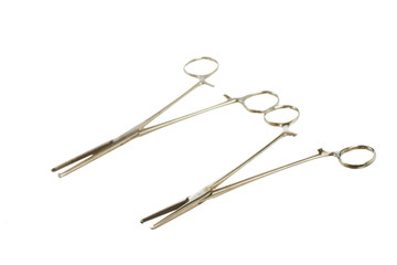 Surgical instrument (straight Kocher hemostat) isolated