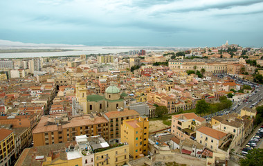 Fototapeta na wymiar Cagliari, widok Stampace