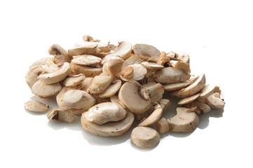 Sliced mushrooms
