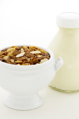 delicious healthy chocolate muesli or granola