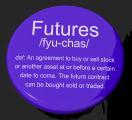 Futures Definition Button Showing Advance Contract To Buy Or Sel