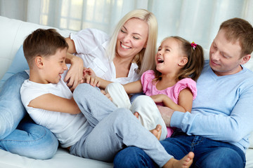 Obraz premium Playful family