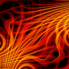 Abstract glow Twist background with fire flow