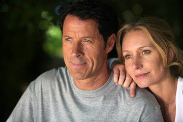 Fototapeta premium Landscape of mature romantic couple