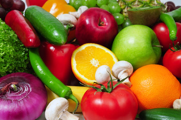 fruits and vegetables background