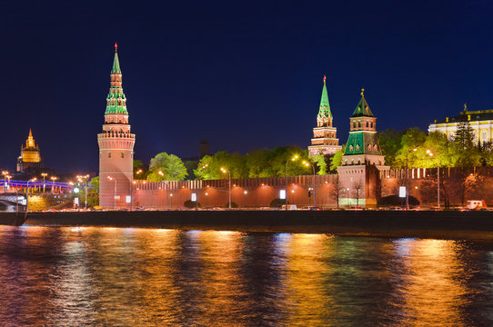 Kremlin In Moscow At Night