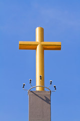 cross against the sky
