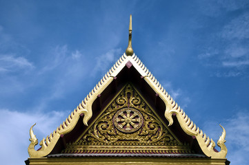 Fototapeta premium Thai temple gable detail.
