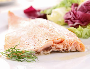 grilled fish and vegetable