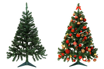 Before and after - Christmas tree