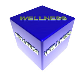3D Blauwuerfel - WELLNESS