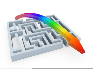 rainbow solution for puzzle maze