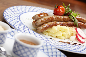 sausages and potatoes