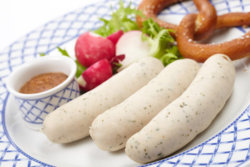 sausages with pretzel